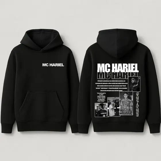 Blusa Moletom Mc Hariel Musica Cantor Haridade Biografia Letra Funk Conciente 322