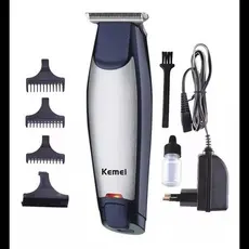 Maquina de Cortar Cabelo Kemei/LOF-V KM-5021 Azul 110V/240V Bivolt Aparador de Pelos Sem Fio Recarregavel