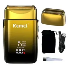 Maquina De acabamento Kemei Tx-10 Barbear Shaver Sem Fio Barbeador Elétrico 5w Com Tela Led - Bivolt