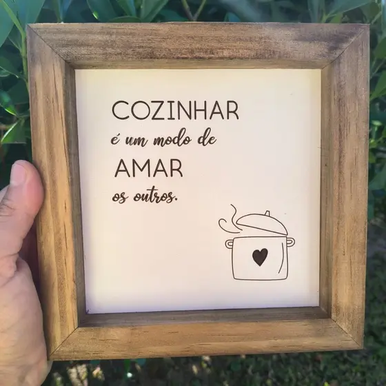 Quadro Decorativo com Moldura Rústica - ÁREA GOURMET