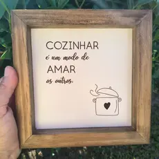 Quadro Decorativo com Moldura Rústica - ÁREA GOURMET