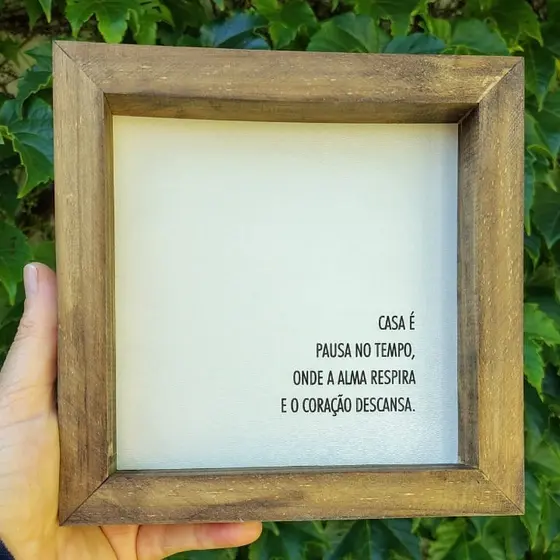 Quadro Decorativo com Moldura Rústica - EXCLUSIVO FRASE PERSONALIZADA