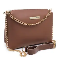 Bolsa Feminina Tira Colo Alça Transversal Couro Ecologico Linda