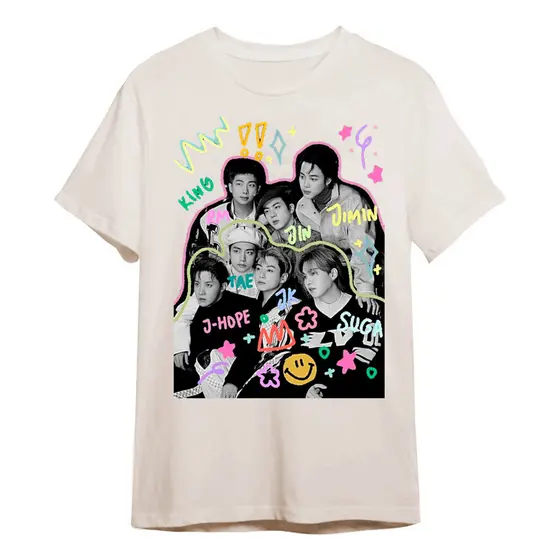 Camiseta Algodão Suga Jimin J-hope K- Pop Arte Bts unissex infantil e adulto
