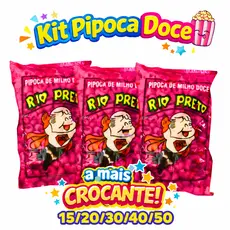 KIT 15/20/30/40  Pipoca Doce Rio Preto Kit 20 g/Dia das Crianças/Doces/Festa Junina Aniversario Infantil