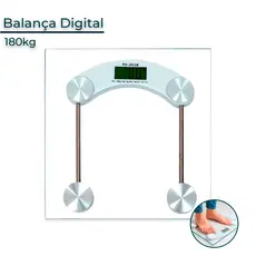 Balança Corporal Digital Até 180kg Com Vidro Temperado Premium