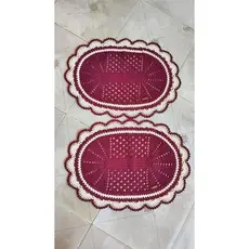 kit de tapetes de crochê, 2 peças