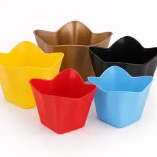 Mini Cachepô Quadrado - Plástico - Vaso - Lembrancinha - Festa