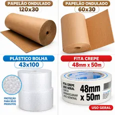 Bobina Papelão Ondulado 1,20m x 30m Dupla Camada Resistência Superior Para Pisos Reformas Transporte