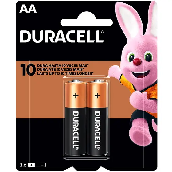 Pilha AA Duracell Alcalina com 2 Unidades