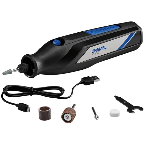 Micro Retifica Dremel 7350 Sem Fio 4V-Max com 5 Acessórios