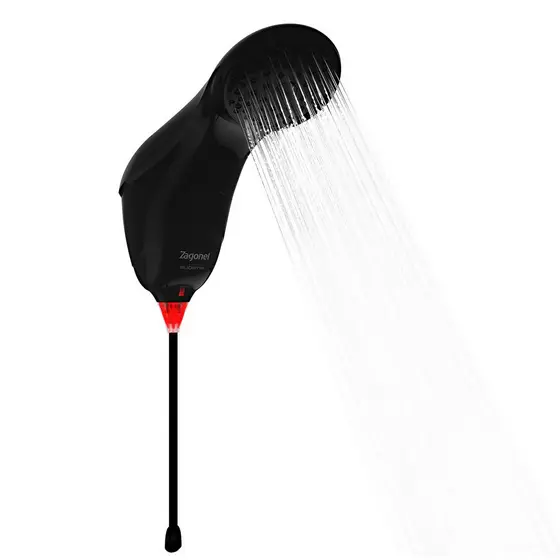 Ducha Sublime Zagonel Preto com LED Controle de Temperatura Chuveiro Elétrico 110v ou 220v