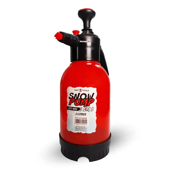 Snow Pump Manual 3 em 1 Sigma Tools 2 Litros SGT-9924 Shampoo Detergente Carro