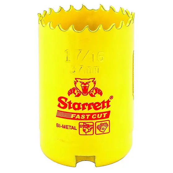 Serra Copo Fast Cut 37mm Starrett 1.7/16" Bi-Metal FCH0176-G