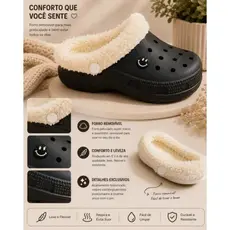 Babuche Pantufa Pelo Removível 2 Em 1
