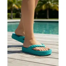 Sandália / chinelo Dedo Nuvem Flat plataforma ultra conforto fascite plantar ortopédica esporão