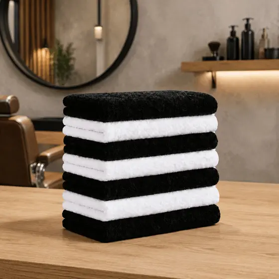 Kit 8 Toalhas de Rosto Premium para Salão 48x70cm Alta Absorção Maciez e Durabilidade