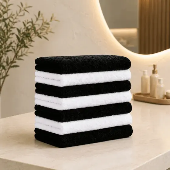 Kit 6 Toalhas para Salão Profissional 48x70cm Premium Macias Absorventes e Resistentes