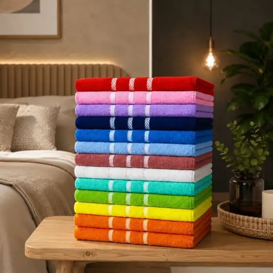 Kit 6 Toalhas de Rosto Bela Grandes 100% Algodão Super Macias Absorventes Conforto para Dia a Dia