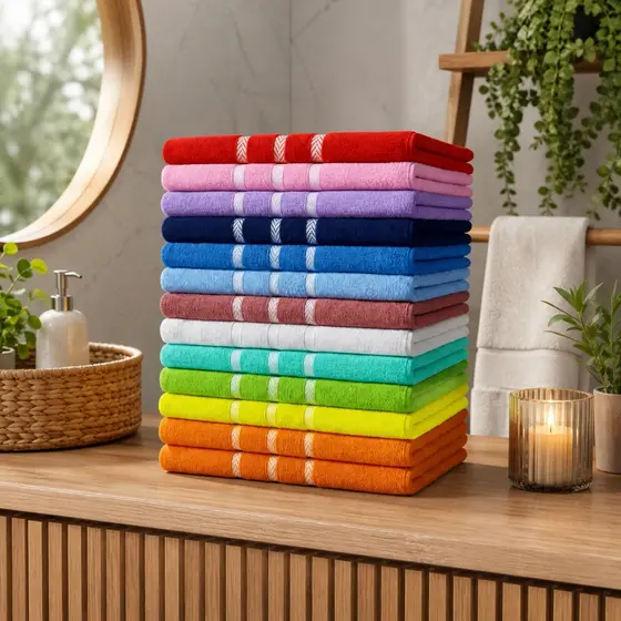 Kit 10 Toalhas de Rosto Bela Grandes 100% Algodão Macias Absorventes Conforto para Dia a Dia