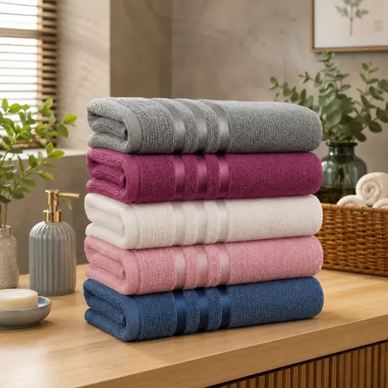 Kit 2 Toalhas de Banho Bela 70x125cm 100% Algodão Macias Alta Absorção 220g/m²