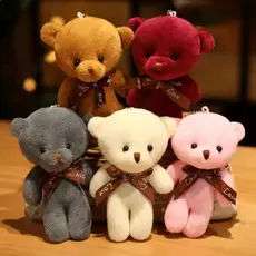 Kit 12 Chaveiros com Pingente Ursinho Urso de Pelúcia 12cm