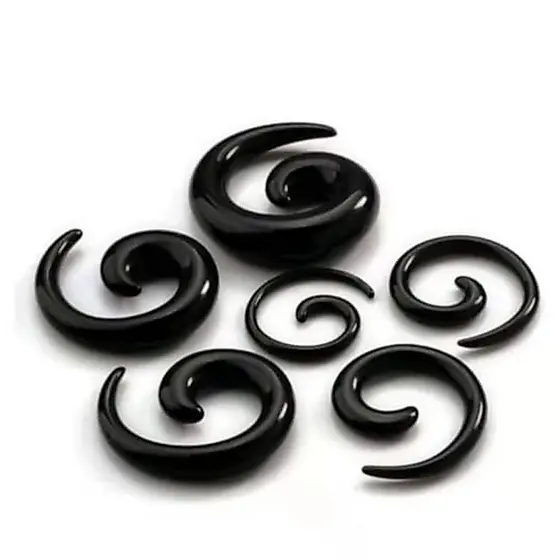 Kit 12 Alargadores Acrílico Espiral Caracol Expansor De Orelha
