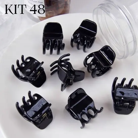 Kit 48 Unidades Piranha/Tridente/Prendedor de cabelo tamanho P/M/G/GG