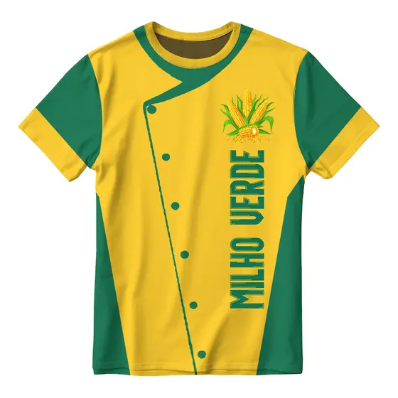 Uniforme Camiseta Milho Verde Pronta Entrega Top