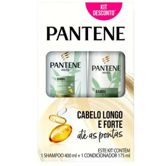 Kit Pantene Bambu – Shampoo 400ml + Condicionador 175ml