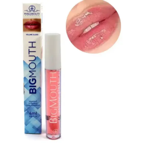 Gloss Lip Volume Aumenta Lábios Big Mouth Phállebeauty - Rosa