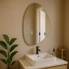 Espelho Decoração Orgânico Banheiro Casa Salão Espelho Diferente Grande Vídeos Maquiagem