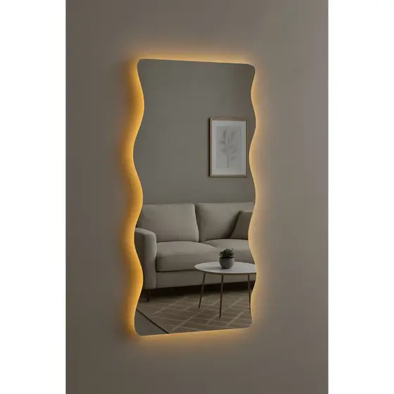 ESPELHO ORGANICO MARESIA COM LED BATERIA QUENTE/FRIO PARA SALA HALL QUARTO DECOR