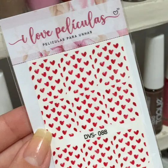 Película de unha cartela com 12 adesivos DVS - 088  Adesivos,películas,unhas,nails art,unhas decoradas, decoração de unhas