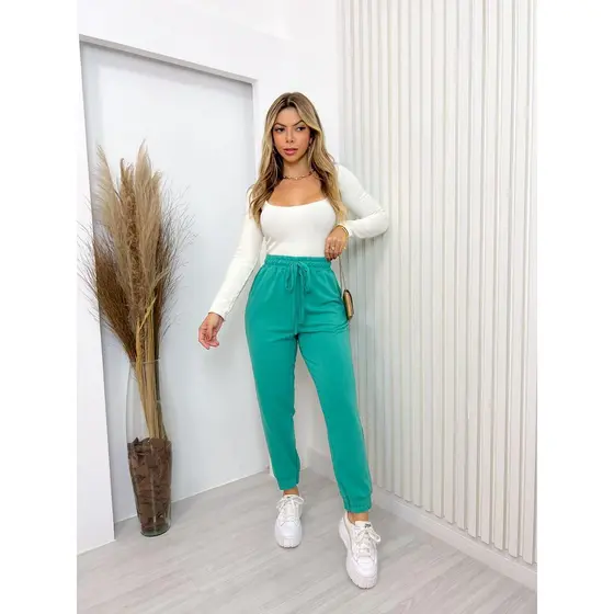 CALÇA MOLETINHO FEMININO JOGGER 098