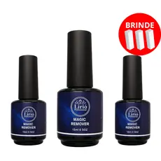 Magic Remover 1/2/3 unidades // Bella Rosa// XD // LIRIO // Removedor Esmalte Em Gel Unha 15ml + Lixa