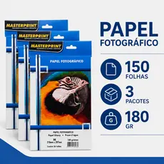 Papel Fotográfico MasterPrint Original180g A4 Glossy Brilhante à Prova D'água 50/100/150 folhas