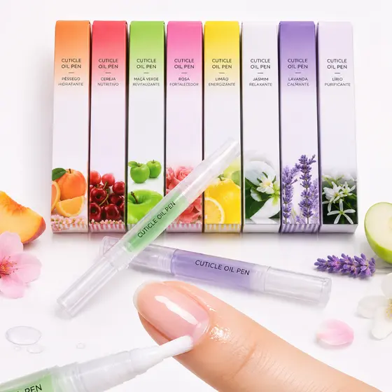 Caneta Óleo Hidratante Revitalizante De Cutículas Sabores De Frutas Gel De Unha até 12 unidades