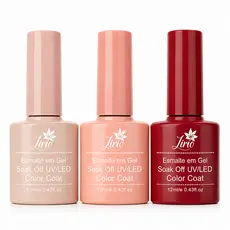 Kit 3 Esmaltes de Unhas em Gel Master K&S e lirio LED UV COLEÇÕES soak-off 10ml kit Manicure