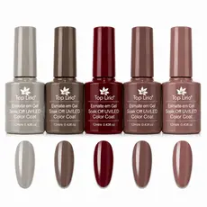 Kit 5 ou 3 Esmaltes em Gel Led Uv Lirio p/ Unhas Manicure Coleções