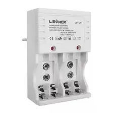 3 Carregador De Pilha Ley-261 Aaa Bateria 9v Recarregável