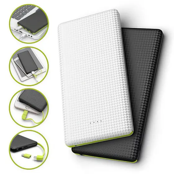Carregador Portátil Power Bank 5000/10000mah com Adaptador para iPhone e Android (V8)