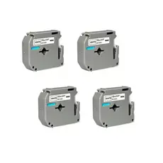 Kit 4 Fitas Brother MK231 PT-70 PT-80 PT-90 Compatível 12mm Branco Preto