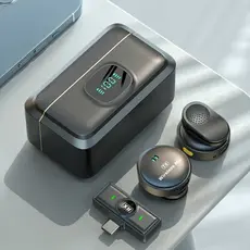 Microfone mini De Lapela Sem Fio Para iPhone/Android Profissional Magnético Redução de Ruído jo