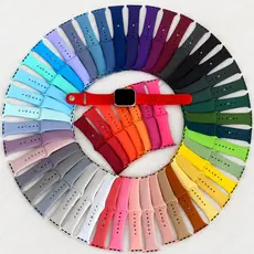 Pulseira silicone Lisa para Smartwatch 38/40/41/42/44/45/49 smartwatch pulseira