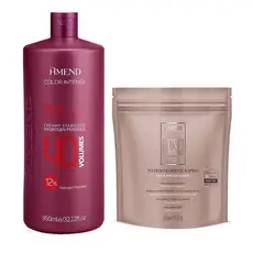 Água Oxigenada 40 Vol. Amend 950ml + Pó Descolorante Luxe 300g Amend