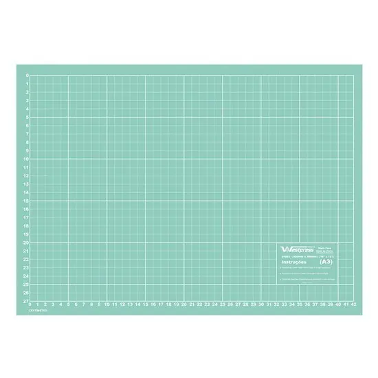 Base para Corte de Tecidos 60 X 45- Azul Turquesa