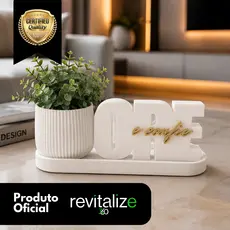 Letreiro Decorativo Ore e confie Vaso Bandeja Moderno Sala Quarto Escritório Enfeite Minimalista
