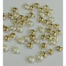 50 Tartaruga de Pérola 1cm – Furo Passante