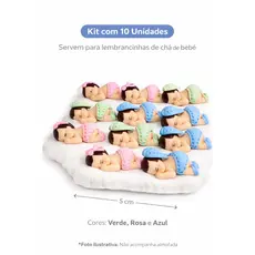 Bebê Dormindo em Biscuit para Lembrancinhas – Kit com 10 Unidades